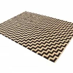 Juutti-matto - Cabana (beige/musta) -Pyöreät Matot Myymälä 07112017 img 1549