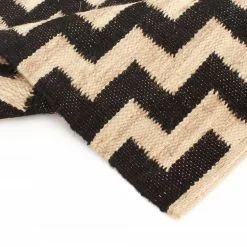 Juutti-matto - Cabana (beige/musta) -Pyöreät Matot Myymälä 07112017 img 1550