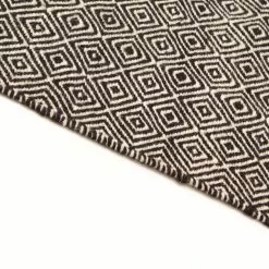 Villamatto - Varella (musta/valkoinen) -Pyöreät Matot Myymälä 07112017 img 1632