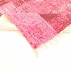Räsymatto - Vence (vaaleanpunainen) -Pyöreät Matot Myymälä 09062017 img 5465