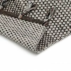 Räsymatto - Vinga (valkoinen/harmaa/musta) -Pyöreät Matot Myymälä 482223