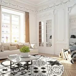 Pyöreät Matot - Avent (beige/musta) -Pyöreät Matot Myymälä 6 avent.skd11180.col801.roundd22.p4