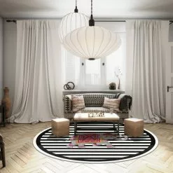 Pyöreät Matot - Develi (musta/valkoinen) 6 Pyöreät Matot - Develi (musta/valkoinen) -Pyöreät Matot Myymälä 98 stera.skd11248.col801.round