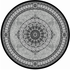 Pyöreät Matot - Amer (musta/valkoinen)