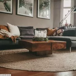 Pyöreä Matot - San Francisco (jute) -Pyöreät Matot Myymälä anni.und .die .bande flatanjuterund