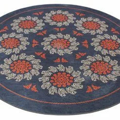 Pyöreät Matot - Florina (sininen/oranssi) -Pyöreät Matot Myymälä atakum2
