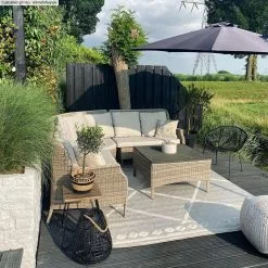 Shaggy Indoor-Outdoor - Newhaven (beige) -Pyöreät Matot Myymälä brielshuysje newhavenbeige