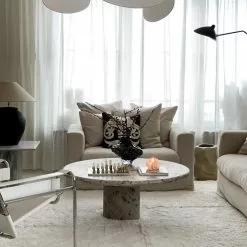 Ryijymatot - Cannes (valkoinen) -Pyöreät Matot Myymälä cannesvit