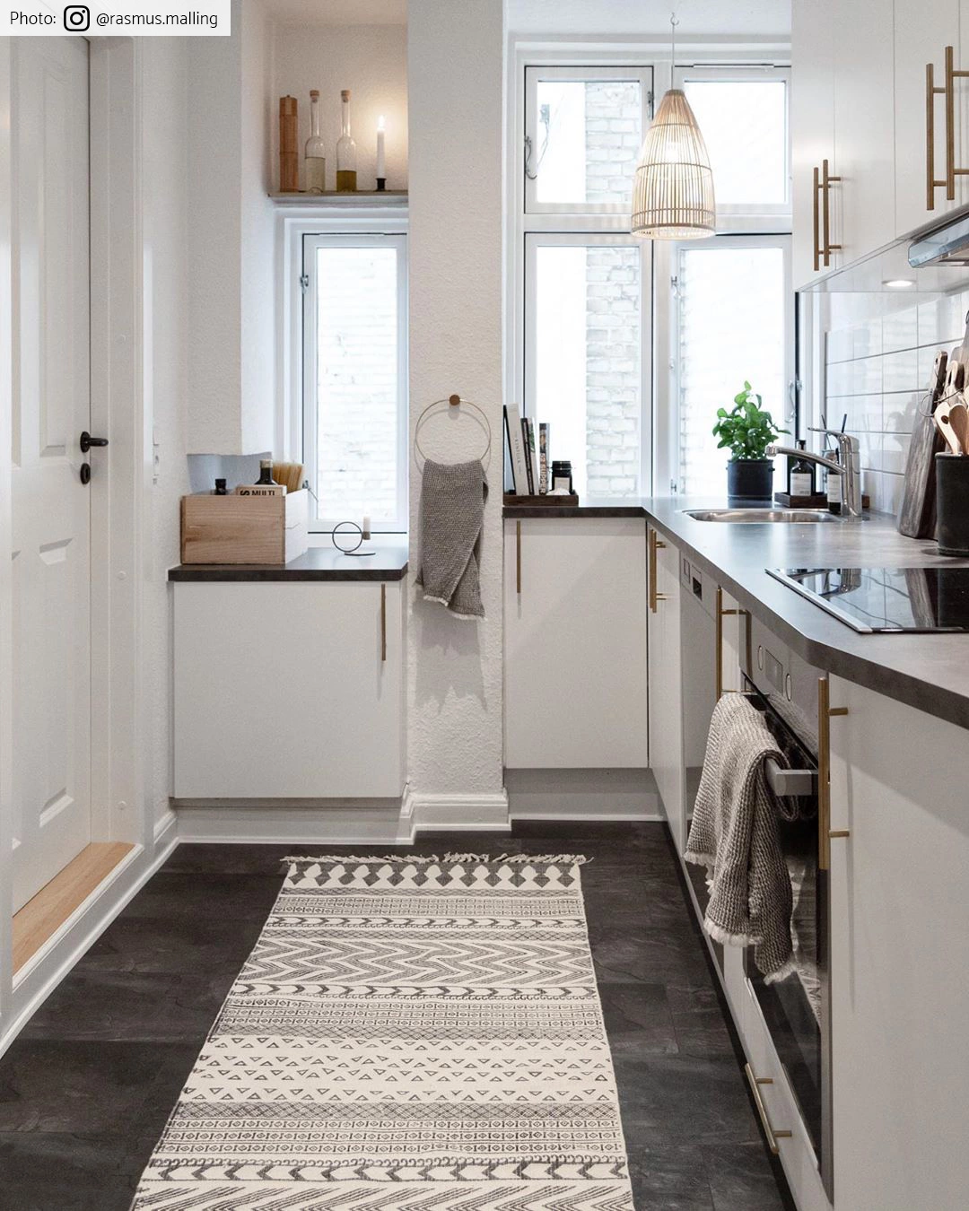 Räsymatto - Marrakech (musta/harmaa/valkoinen) 4 Räsymatto - Marrakech (musta/harmaa/valkoinen) - Image 2