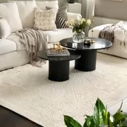 Pyöreä Matot - Soft Shine (valkoinen) -Pyöreät Matot Myymälä cred produktbild soft shine 24975