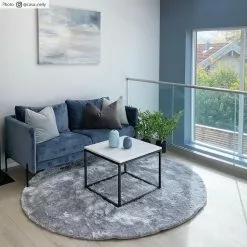 Pyöreä Matot - Shaggy Luxe (hopea) -Pyöreät Matot Myymälä credbilder mall shaggy luxe silver2