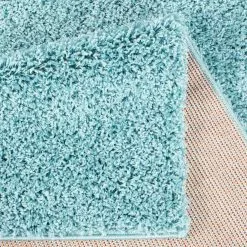Ryijymatot - Trim (turkoosi) -Pyöreät Matot Myymälä csha 500 turkis ruecken