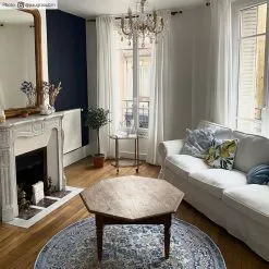 Pyöreät Matot - Denizli (sininen) -Pyöreät Matot Myymälä denzili bla