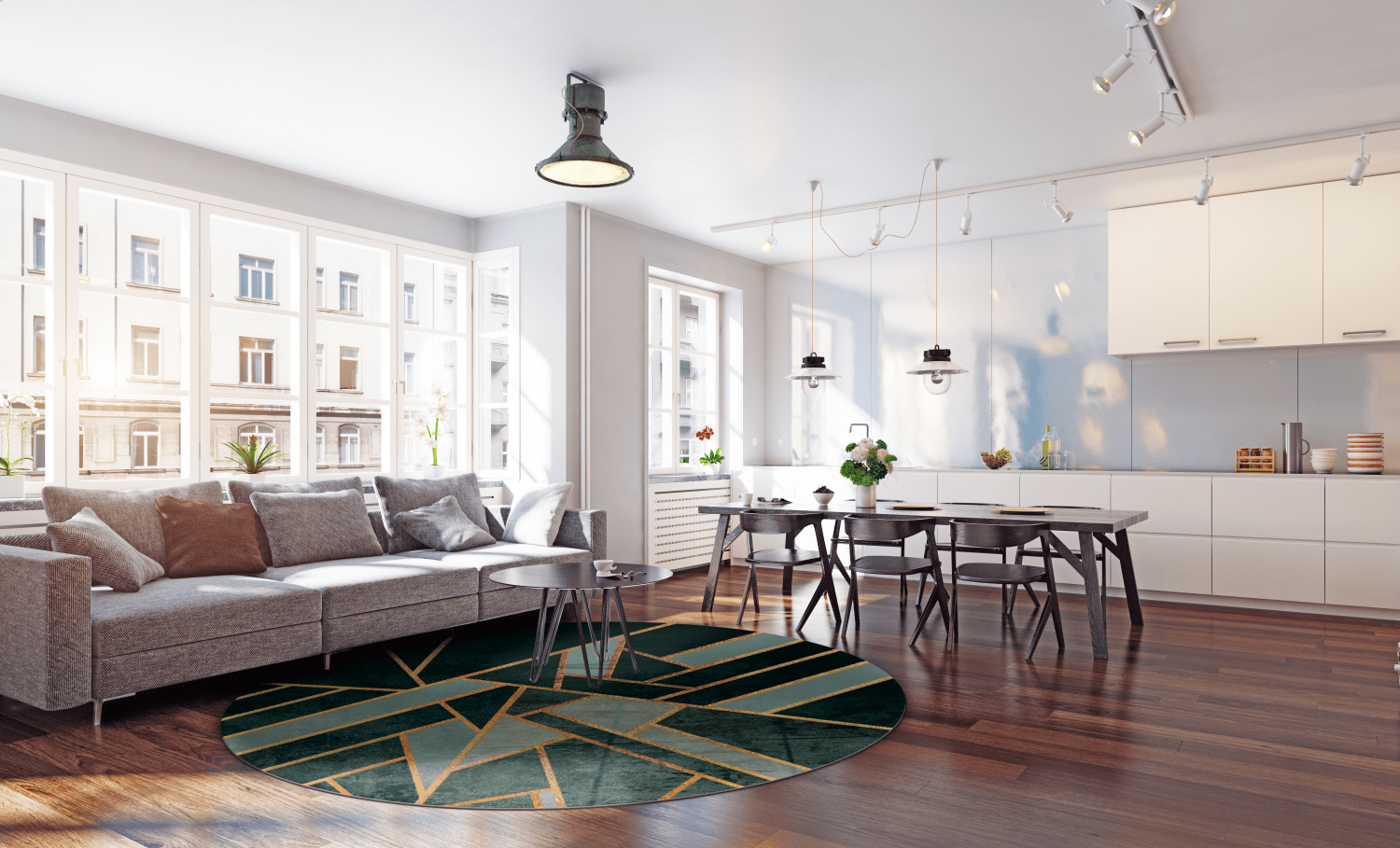 Pyöreät Matot - Amasra (vihreä) 5 Pyöreät Matot - Amasra (vihreä) - Image 3