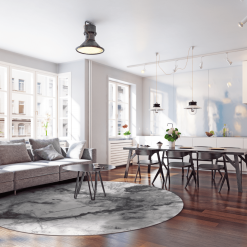 Pyöreät Matot - Mermer (harmaa/valkoinen) -Pyöreät Matot Myymälä dt20561 102 160scra