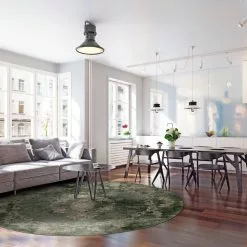 Pyöreät Matot - Taknis (vihreä) -Pyöreät Matot Myymälä dt30246 110 150x150 yuvarlaka