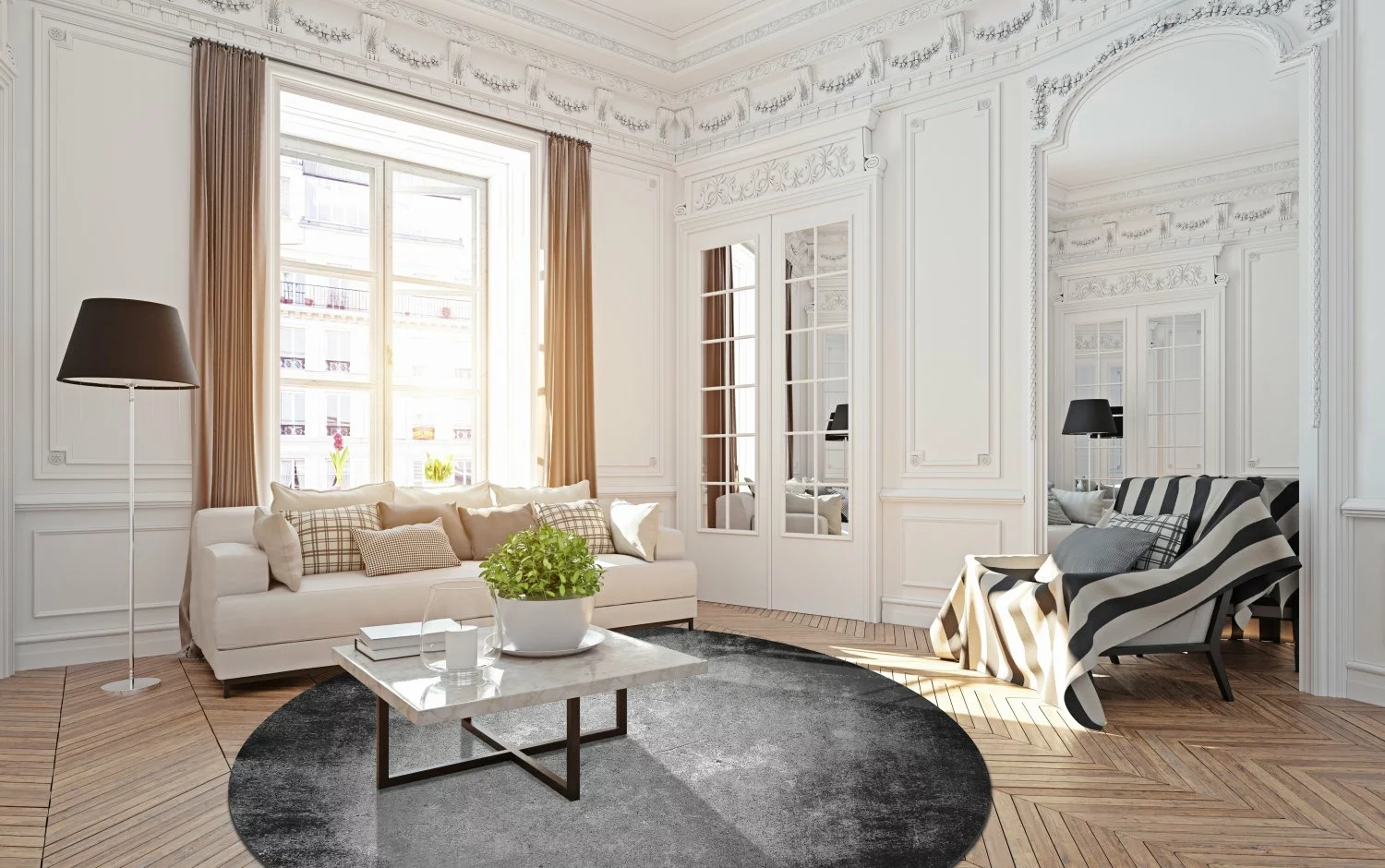 Pyöreät Matot - Megara (harmaa) 4 Pyöreät Matot - Megara (harmaa) - Image 2