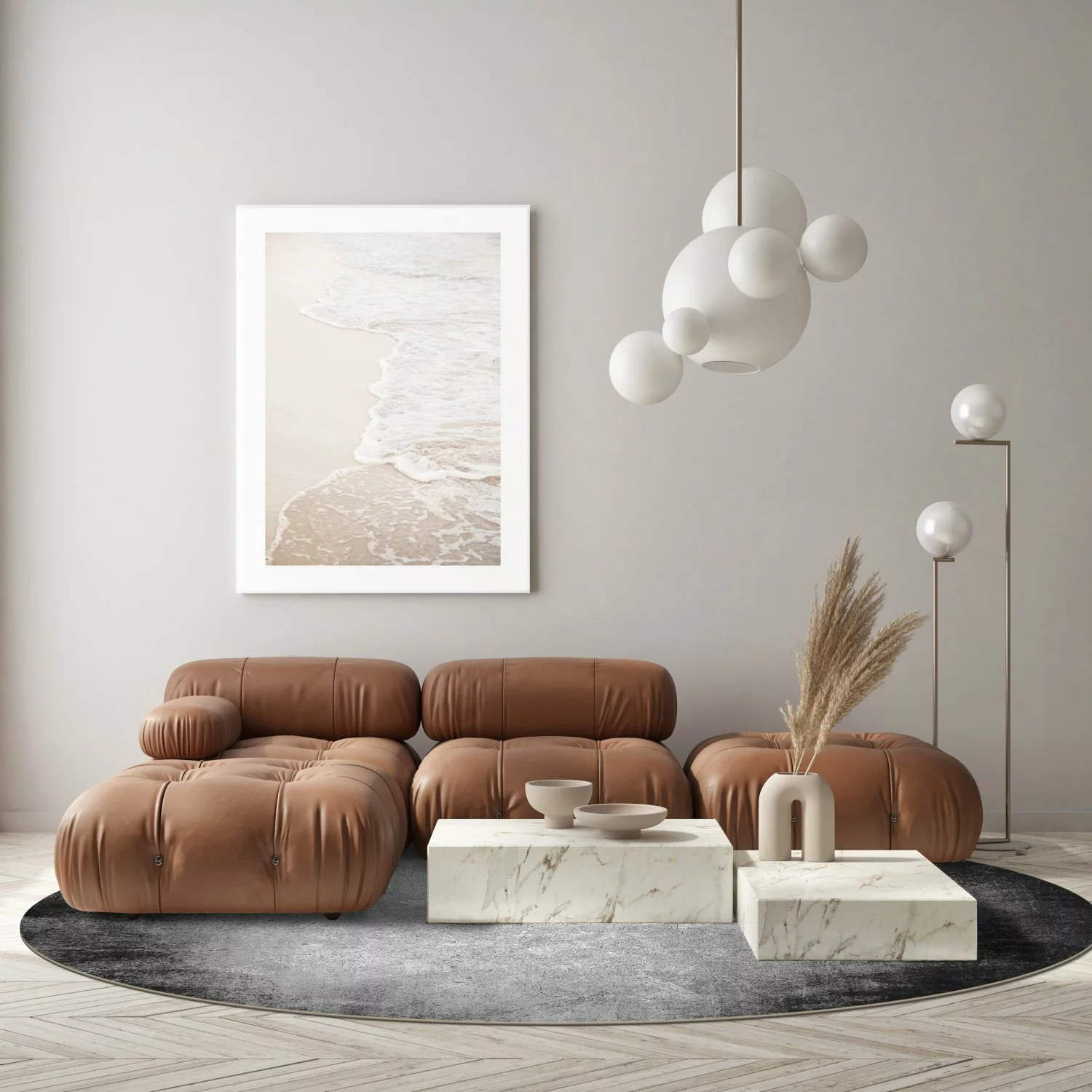 Pyöreät Matot - Megara (harmaa) 6 Pyöreät Matot - Megara (harmaa) - Image 4