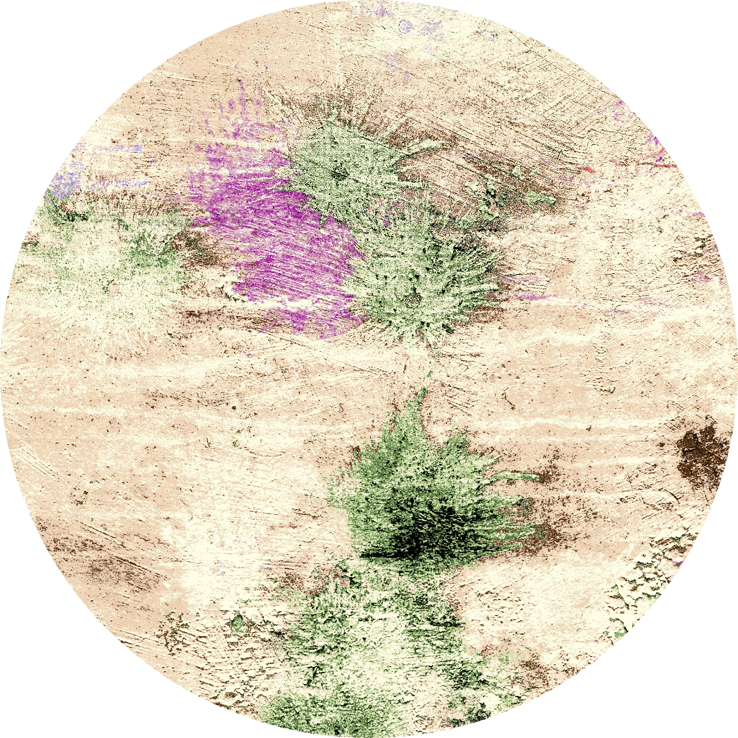 Pyöreät Matot - Dimos (beige/multi) 3 Pyöreät Matot - Dimos (beige/multi)