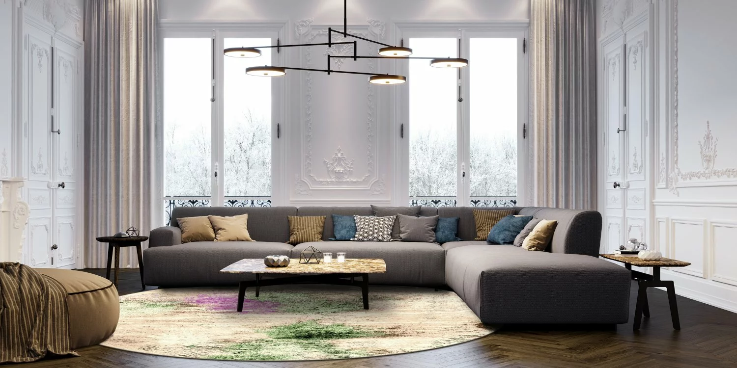 Pyöreät Matot - Dimos (beige/multi) 6 Pyöreät Matot - Dimos (beige/multi) - Image 4