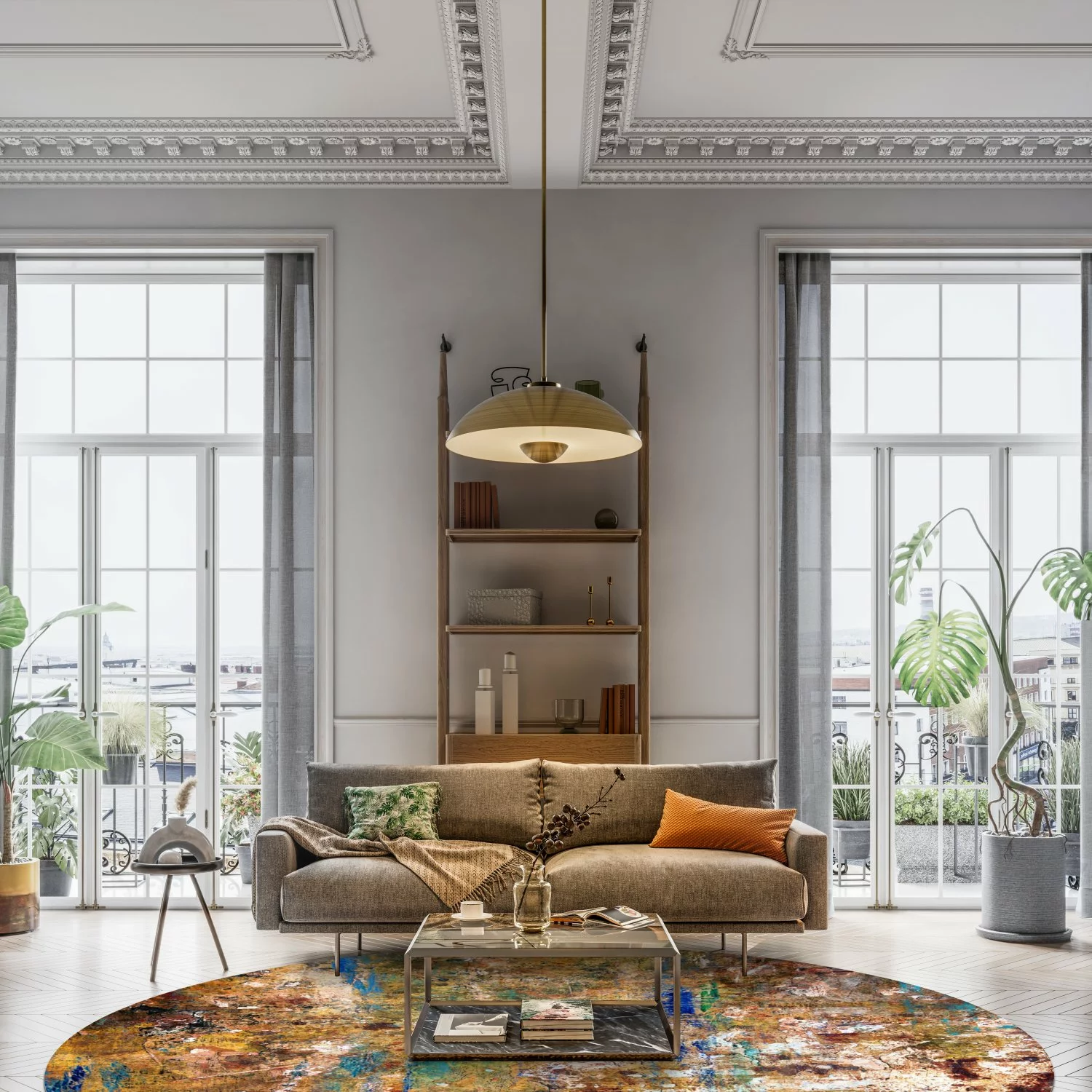 Pyöreät Matot - Trepito (ruskea/sininen/multi) 7 Pyöreät Matot - Trepito (ruskea/sininen/multi) - Image 5