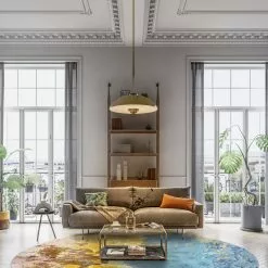 Pyöreät Matot - Manlieu (sininen/multi/kulta) -Pyöreät Matot Myymälä dt70256 101.manlieu 160xyuvarlaka