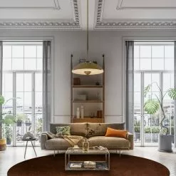 Pyöreät Matot - Bovera (ruskea/punainen) -Pyöreät Matot Myymälä dt70258 101.bovera 160xyuvarlaka