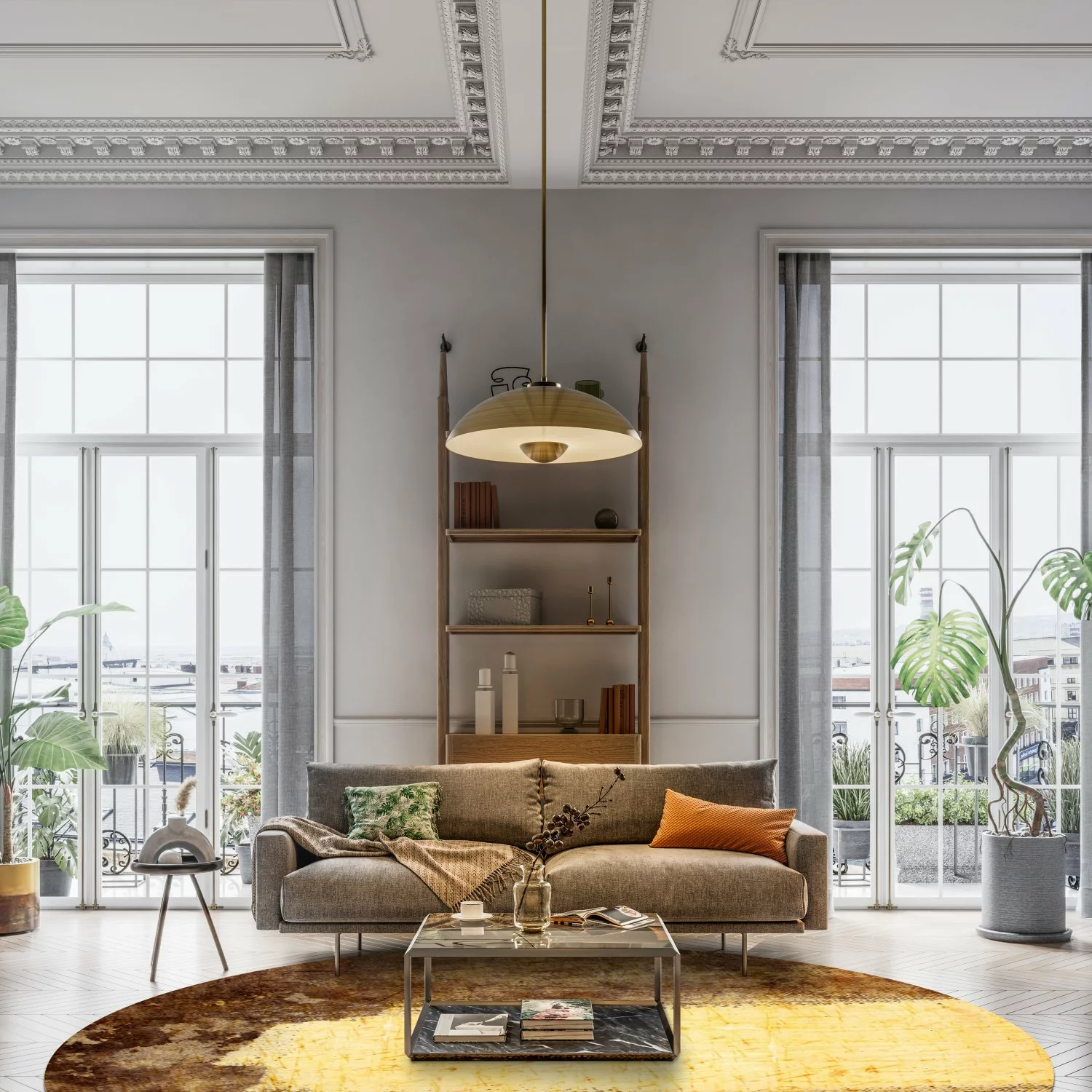 Pyöreät Matot - Agost (ruskea/beige) 5 Pyöreät Matot - Agost (ruskea/beige) - Image 3