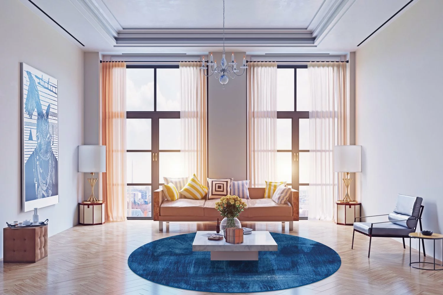 Pyöreät Matot - Campile (sininen) 4 Pyöreät Matot - Campile (sininen) - Image 2