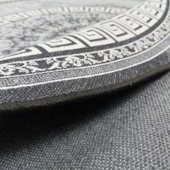 Pyöreät Matot - Amer (musta/valkoinen) -Pyöreät Matot Myymälä fallin1