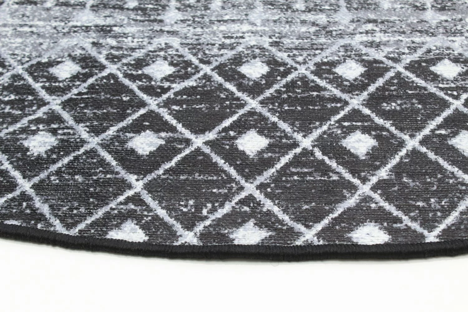 Pyöreät Matot - Stella (musta/valkoinen) 5 Pyöreät Matot - Stella (musta/valkoinen) - Image 3