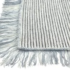 Villamatto - Pike (sininen) 13 Villamatto - Pike (sininen) -Pyöreät Matot Myymälä fringes.skyblue.ullmatta pike bla wool carpet ullmatta wollteppich 05r