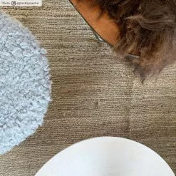 Hamppumatto - Natural (beige) -Pyöreät Matot Myymälä hampamatta natural beige