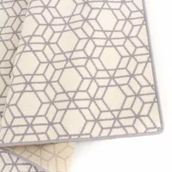 Villamatto - Emprint (valkoinen) -Pyöreät Matot Myymälä img 4005