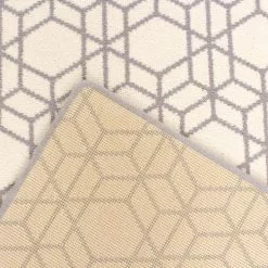 Villamatto - Emprint (valkoinen) -Pyöreät Matot Myymälä img 4006