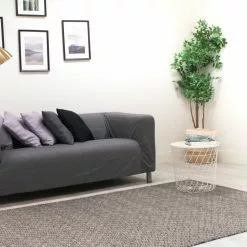 Villamatto - Varella (musta/valkoinen) -Pyöreät Matot Myymälä img 62262