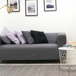 Villamatto - Varella (musta/valkoinen) -Pyöreät Matot Myymälä img 62421