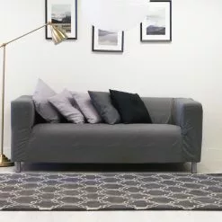 Villamatto - Korinth (tummanharmaa) -Pyöreät Matot Myymälä img 6870