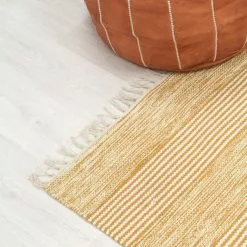 Räsymatto - Juni (keltainen/beige) 11 Räsymatto - Juni (keltainen/beige) -Pyöreät Matot Myymälä img 7410 31423