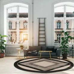 Pyöreät Matot - Pavia (beige/musta) -Pyöreät Matot Myymälä interi1 81147