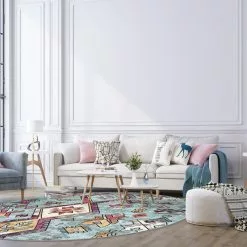 Pyöreät Matot - Misare (sininen/multi) -Pyöreät Matot Myymälä interi3