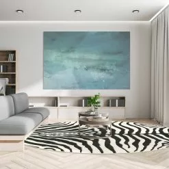 Pyöreät Matot - Zebra -Pyöreät Matot Myymälä interior 37 fishbone round table bright 1290583024 1.0 label.skd11127.802.zebra .black white