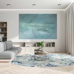 Pyöreät Matot - Hiboun (sininen) -Pyöreät Matot Myymälä interior 37 fishbone round table bright 1290583024 1.0 ventoskd11140.801dt60383.102