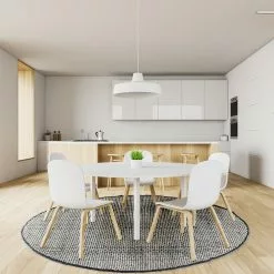 Pyöreä Matot - Coastal (musta/valkoinen) -Pyöreät Matot Myymälä interior coastal black white 1167995331