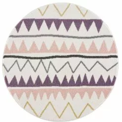 Lastenmatto - Zigzag Pyöreä (multi)