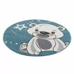 Lastenmatto - Teddy Pyöreä (multi) -Pyöreät Matot Myymälä kinderteppich anime 9386 blau 120x120 rund 6