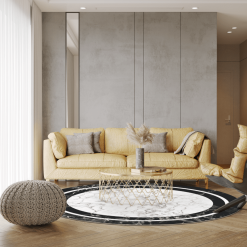 Pyöreät Matot - Amaliada (musta/valkoinen) 9 Pyöreät Matot - Amaliada (musta/valkoinen) -Pyöreät Matot Myymälä liferunda