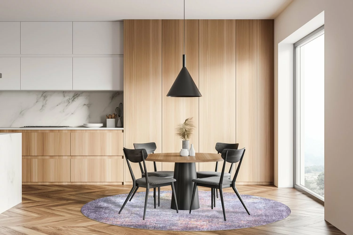 Pyöreät Matot - Tarnos (lila) 4 Pyöreät Matot - Tarnos (lila) - Image 2