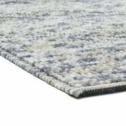 Villamatto - Luna (sininen) 7 Villamatto - Luna (sininen) -Pyöreät Matot Myymälä luna blue wool ullmatta wollteppich03rr