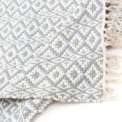 Räsymatto - Lykke (harmaa) -Pyöreät Matot Myymälä lykkeljusgra 11572